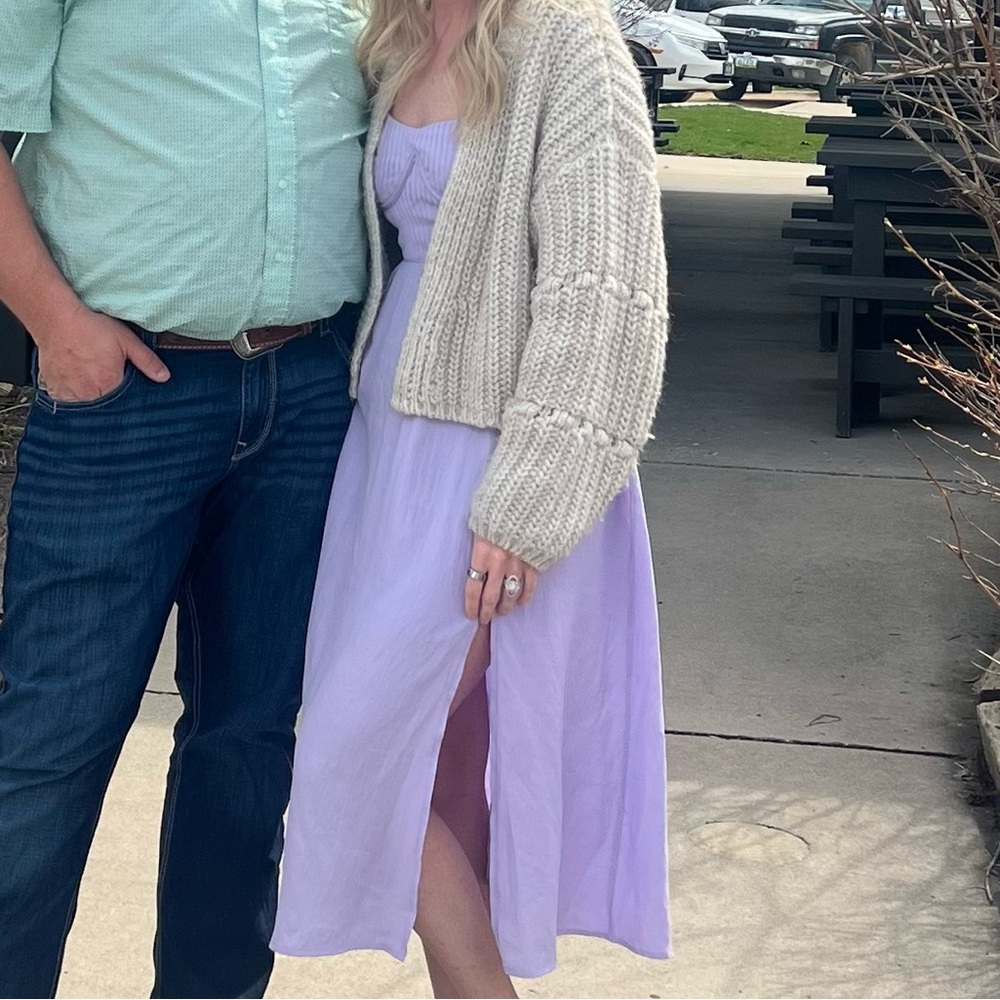 Lavender Hello Molly Midi Dress